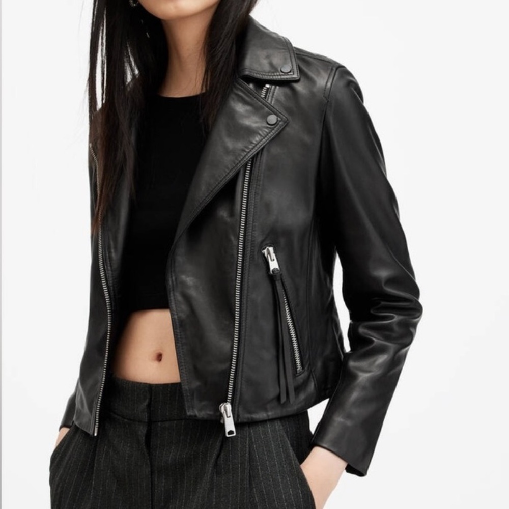 ALL SAINTS DALBY LEATHER JACKET